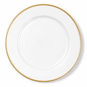 13-inch White charger plate with a gold rim - thumbnail number 1