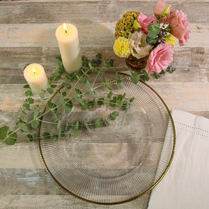 Richland 13" Gold Rim Glass Charger Plate