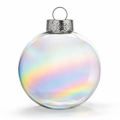 Richland Glass Ornaments 2.5” Iridescent Set of 12