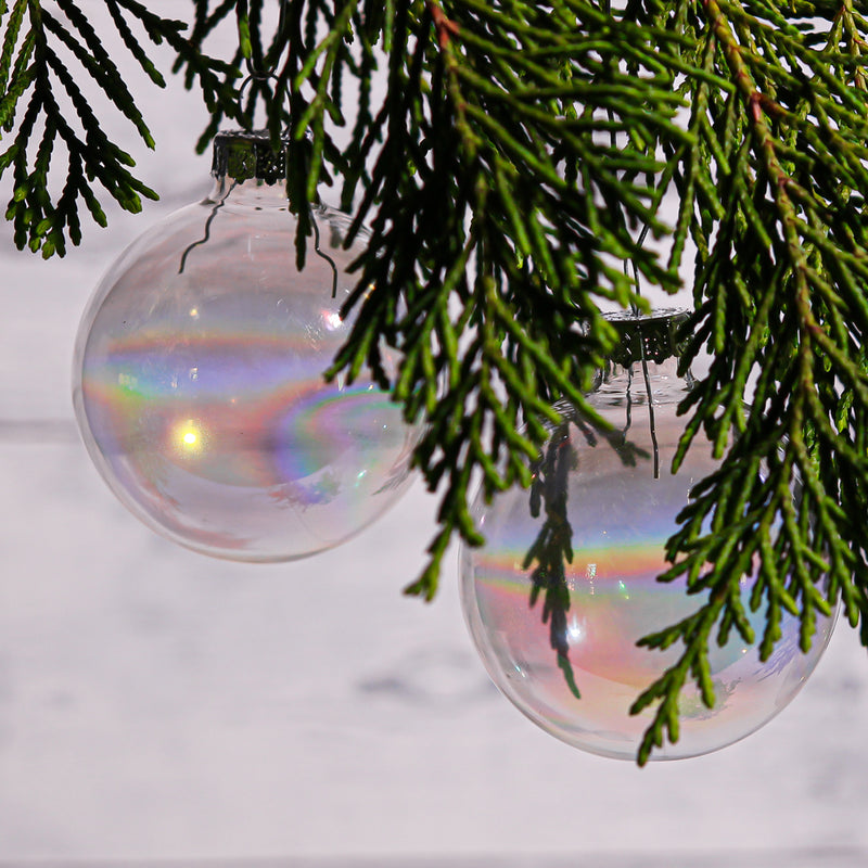 Richland Glass Ornaments 2.5” Iridescent Set of 12 - thumbnail number 2