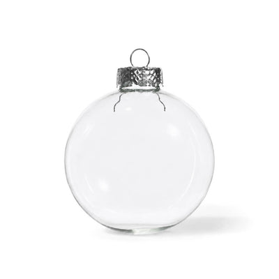 Richland Glass Ornaments 3” Clear Set of 8