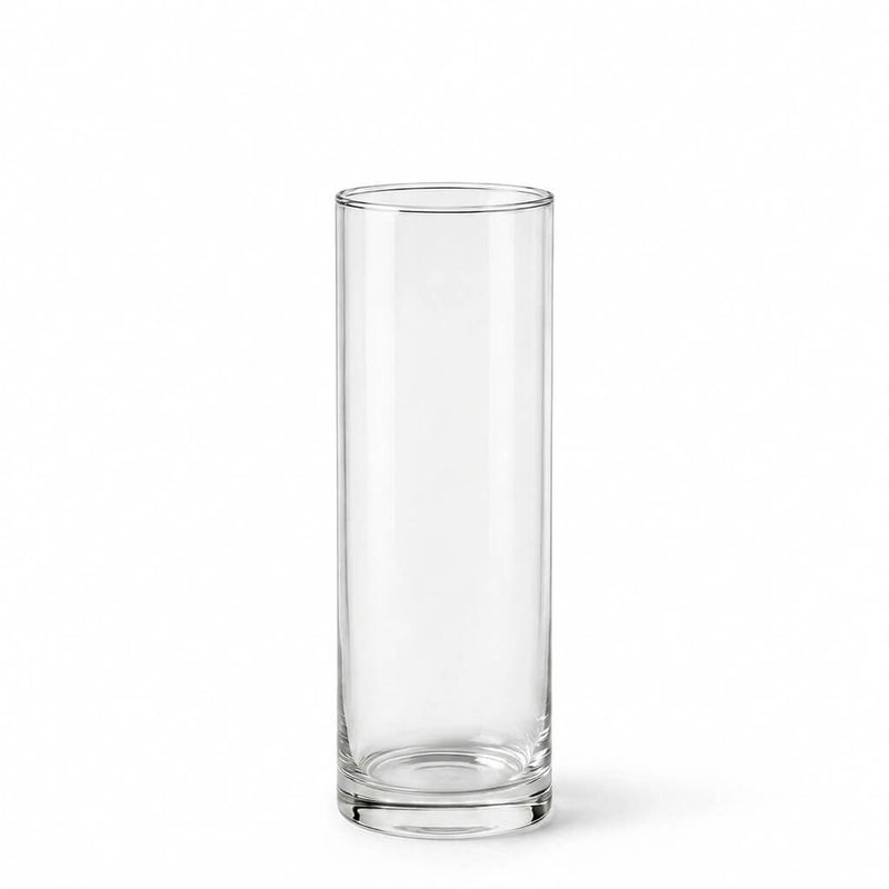 Clear glass cylinder vase on a white background - thumbnail number 1