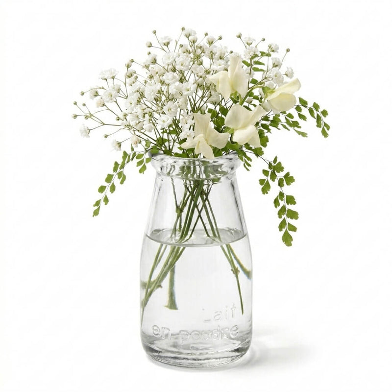 Rhea Bud Vase filled with white baby's breath and sweet peas - thumbnail number 3