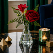 Tempe Bud Vase holding red flowers and greenery - thumbnail number 6