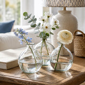 Jolie Vase with delicate spring flowers on a wooden table - thumbnail number 7