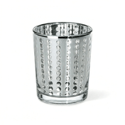 Silver Dotted Glass Holder on white background - thumbnail number 1