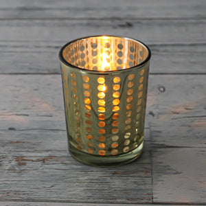 Richland Gold Dotted Glass Holder – Small