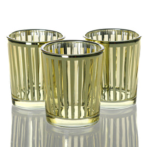 Richland Gold Stripe Glass Holder - Small