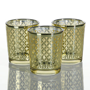 Richland Gold Lattice Glass Holder - Small