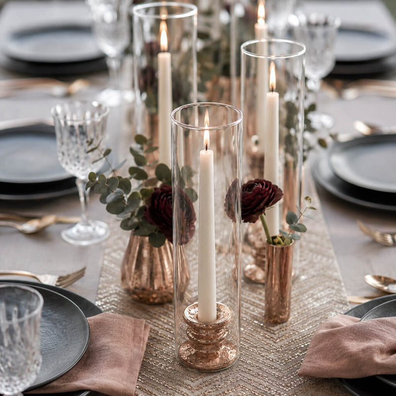 Richland Athena Taper Candle Holder Rose Gold Set of 12 - thumbnail number 6