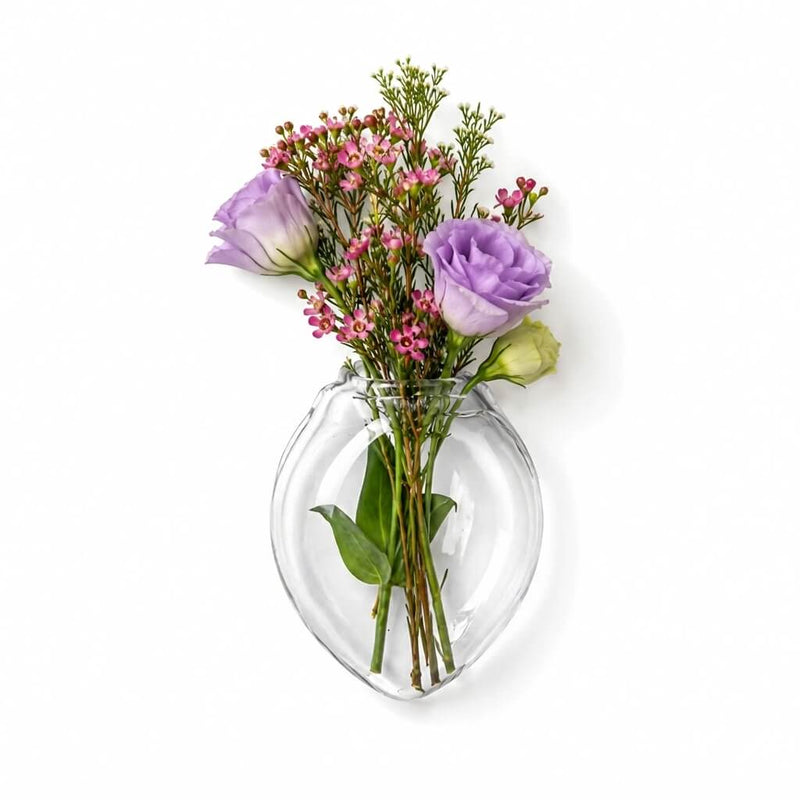 Haven Wall Vase with a floral arrangement of purple flowers - thumbnail number 3