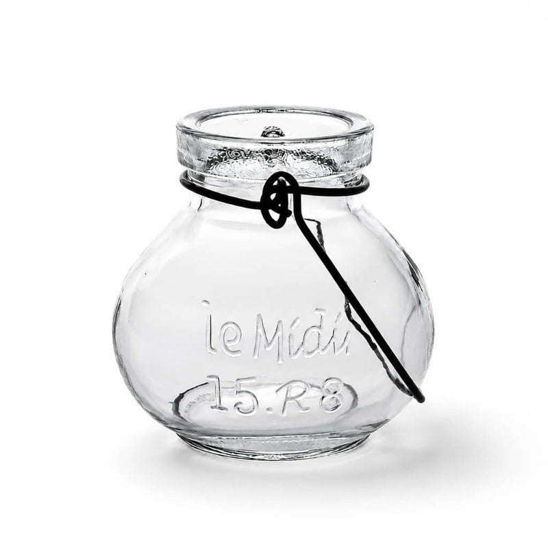 Vintage Jar Hanging Glass Vase on a white backdrop - thumbnail number 1