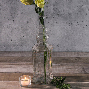 Richland Vintage Square Glass Bottle Clear