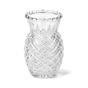 Clear Pineapple Glass Bud Vase with a textured geometric pattern - thumbnail number 1