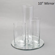 Eastland Round Mirror and Cylinder Vase Centerpiece Set of 48-10" Mirror - thumbnail number 1