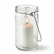 Eastland 7.5" Hanging Dotted Glass Jar with Handle Set of 12 - thumbnail number 3