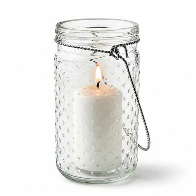 Eastland 7.5" Hanging Dotted Glass Jar with Handle Set of 12 - thumbnail number 3