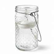 Eastland 7.5" Hanging Dotted Glass Jar with Handle Set of 12 - thumbnail number 4