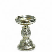 Eastland Unique Mercury Glass Pillar Candle Holder 6.5" - thumbnail number 1