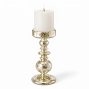 Richland Pillar Holder Unique Mercury Bubble - 8.5" - Set of 6 - thumbnail number 2