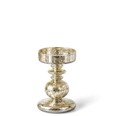 Richland Pillar Holder Unique Mercury Bubble - 7.3"