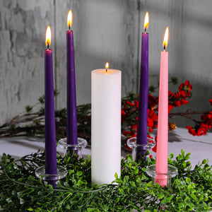Richland Simple Glass Taper Candle Holder Set of 72