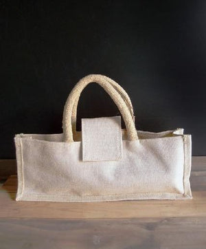 Richland Natural Jute Horizontal Wine Tote 14" (Set of 5)