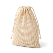 Natural cotton net drawstring bag for storage and organization - thumbnail number 1