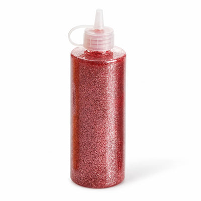 A 4 oz bottle of rose gold metallic glitter glue with a squeeze cap - thumbnail number 1