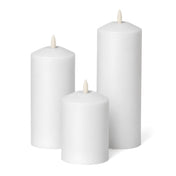 Three assorted bullet LED wax candles on white background - thumbnail number 1