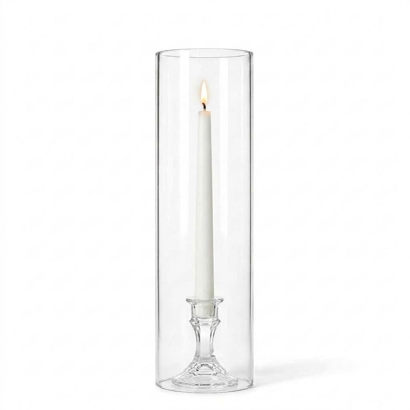 Glass Chimney Candle Shade 4" x 16" – Set of 12 - thumbnail number 3