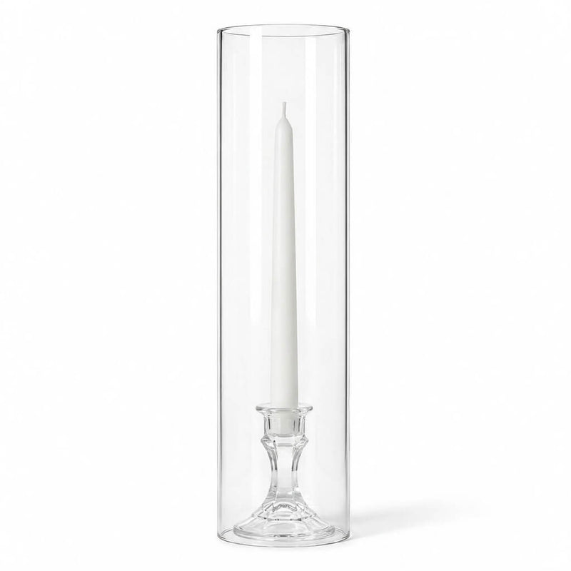 Glass Chimney Candle Shade 4" x 18" – Set of 12 - thumbnail number 2