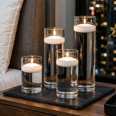 Eastland Cylinder Floating Candle Holder 3.25"x6" Set of 12 - thumbnail number 6