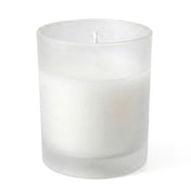 Frosted glass votive holder with white unscented candle - thumbnail number 1