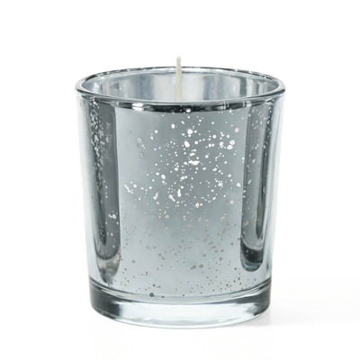 Richland Votive Candles & Mercury Votive Holders Set of 288 - White - Unscented - Silver Style