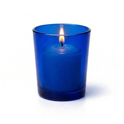 Richland Votive Candles & Eastland Colored Votive Holders Set of 288 - White - Blue Style - thumbnail number 2