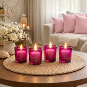 Richland Votive Candles & Eastland Colored Votive Holders Set of 144 - White - Fresh Laundry Scented - Pink Style - thumbnail number 6