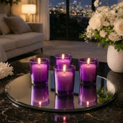 Richland Votive Candles & Eastland Colored Votive Holders Set of 72 - White - Citronella Scented - Purple Style - thumbnail number 7