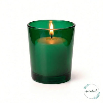 Richland Votive Candles & Eastland Colored Votive Holders Set of 144 - White - Fresh Laundry Scented - Green Style - thumbnail number 2