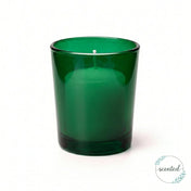 Fresh Laundry candle in green glass candle holder - thumbnail number 1