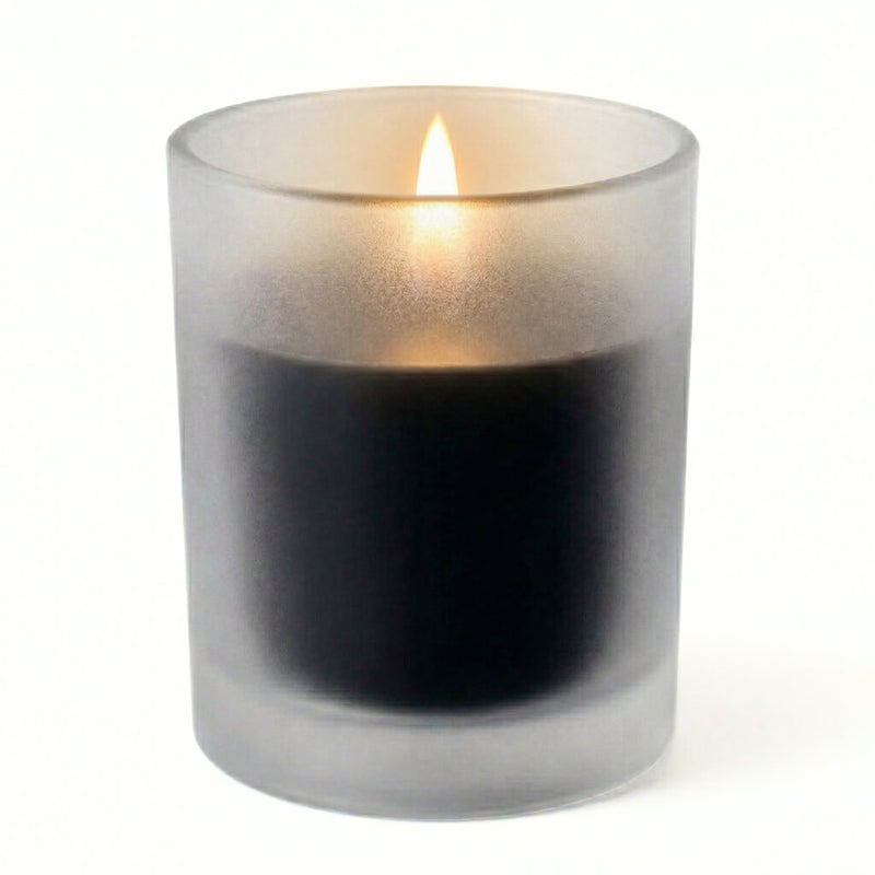 Richland Votive Candles & Eastland Frosted Votive Holders Set of 12 - Black - Unscented - thumbnail number 2