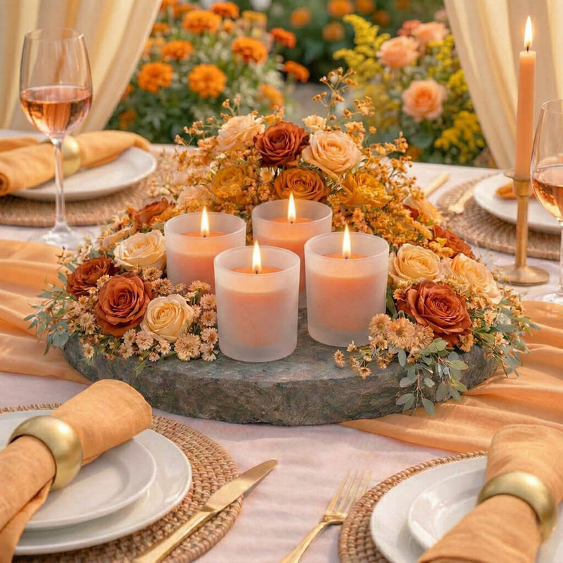 Richland Votive Candles & Eastland Frosted Votive Holders Set of 72 - Orange - Unscented - thumbnail number 7