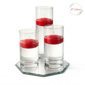 Eastland Octagon Mirror and Cylinder Vase Centerpiece with Richland 3" Floating Candles Set of 7 - thumbnail number 31