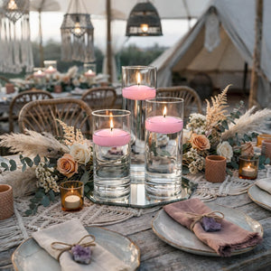 Richland Floating Candles 3" Pink Set of 24