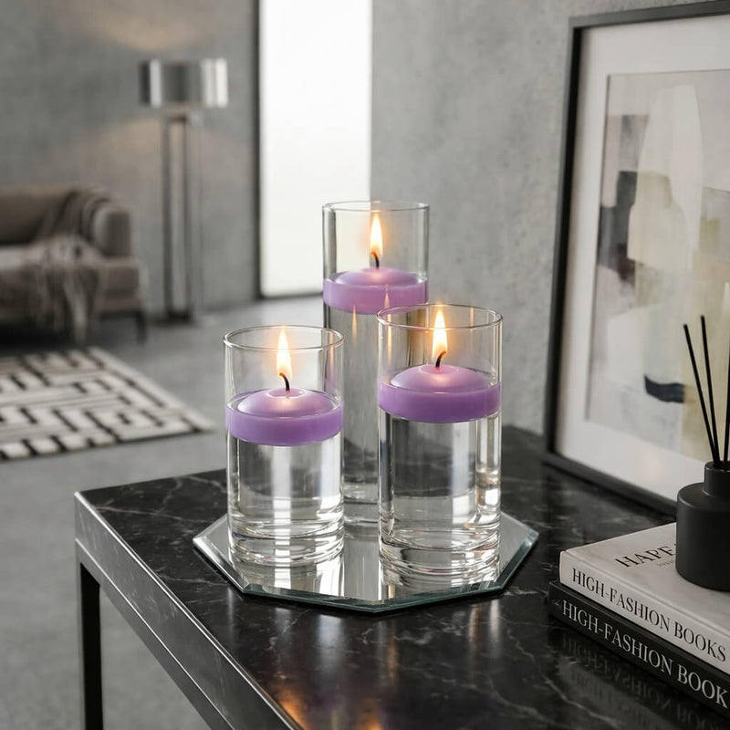 Richland Floating Candles 3" Lavender Set of 96 - thumbnail number 6
