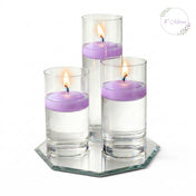 Eastland Octagon Mirror and Cylinder Vase Centerpiece with Richland 3" Floating Candles Set of 7 - thumbnail number 42