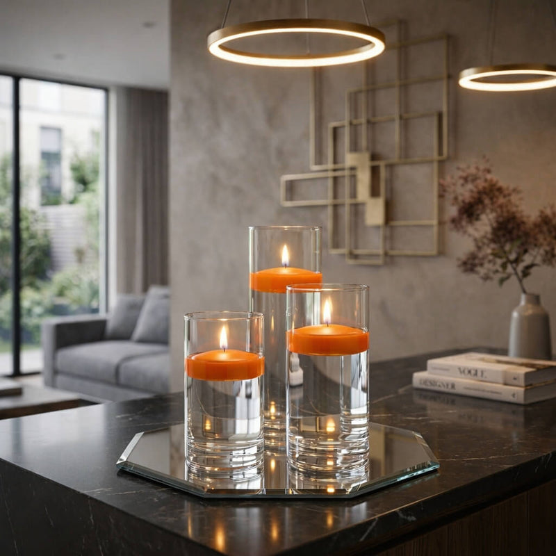 Richland Floating Candles 3" Orange Set of 24 - thumbnail number 6