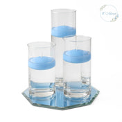 Eastland Octagon Mirror and Cylinder Vase Centerpiece with Richland 3" Floating Candles Set of 84 - thumbnail number 16