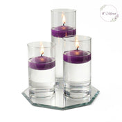Eastland Octagon Mirror and Cylinder Vase Centerpiece with Richland 3" Floating Candles Set of 84 - thumbnail number 27