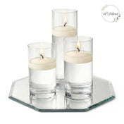 Eastland Octagon Mirror and Cylinder Vase Centerpiece with Richland 3" Floating Candles Set of 7 - thumbnail number 54